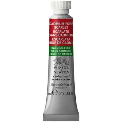 Image de Winsor &amp; Newton Aquarelle Professionnel Peinture Aquarelle, Haute Luminosité, Résistante à la Lumière, Qualité Archive, Tube de 5 ML, Couleur Ecarlate sans cadmium