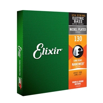 Image de Elixir 5ème corde pour guitares basses Nanoweb Bass 5 Cordes 45/130 15430