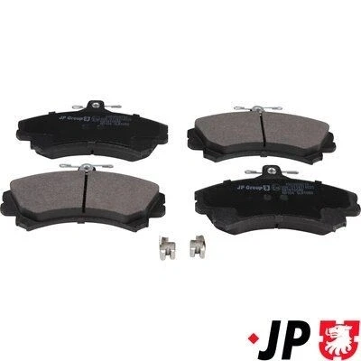 Image de JP GROUP 4963604210 Jeu de plaquettes frein Essieu avant avec indicateur d&#039;usure VOLVO: V40 Break, S40 I, MITSUBISHI: Space Star, Carisma 5 portes