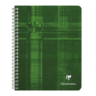 Image de Clairefontaine 883C Un Cahier à Spirale 16,5x21 cm 120 Pages Lignées avec Marge Papier Blanc 90 g Couverture Carte Pelliculée Couleur Aléatoire