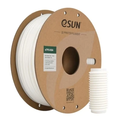 Image de eSUN TPU 95A Filament 1.75mm, Flexible Imprimante 3D TPU, Précision Dimensionnelle +/ 0.05mm, 1KG Bobine (2.2 LBS) d&#039;impression pour 3D, Blanc