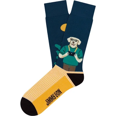 Image de JIMMY LION CALCETINES UNISEX PHOTOGRAPHE Bleu, M