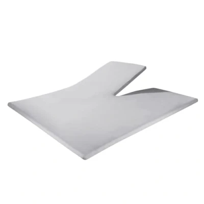 Image de Sleeptime Drap Housse avec Entaille pour Lit Double Articulé Tete relevable Uniquement Fendu Protege Matelas en Jersey Stretch 100% Coton 180x200 Gris