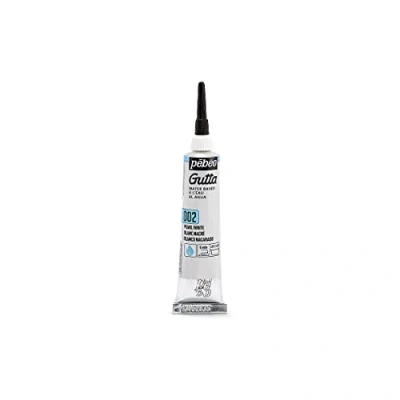Image de Pébéo Gutta Setasilk Peinture sur soie à l’eau 20ml Pour la réalisation de sertis Blanc