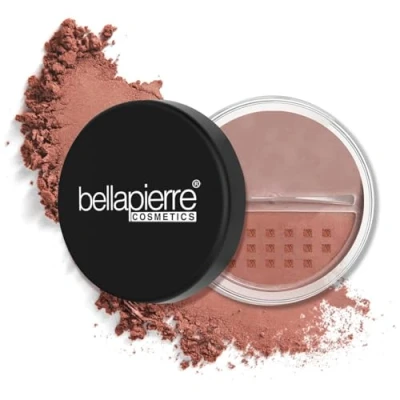 Image de Bellapierre Loose mineral Blush pour un teint frais et naturel. Formule non toxique sans parabène Hypoallergénique Poudre Libre 4 Grammes Amaretto
