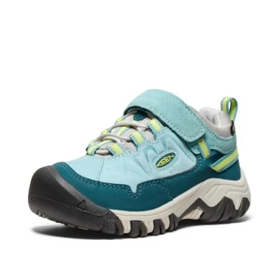 Image de Keen Targhee IV LOW WP Unisex Chaussures de marche pour enfants, Taille: 31, Blue Cuir et textile