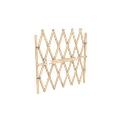 Image de Nordlinger Barrière Press&#039;fix à Pression Extensible en Bois Brut 65 104 x H.83 cm