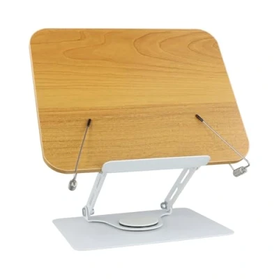 Image de Litinliv Support de Livre sur Pied pour la Lecture, Réglable avec Base Pivotante à 360, Livre, Porte Supports Recettes, Tablette Bois