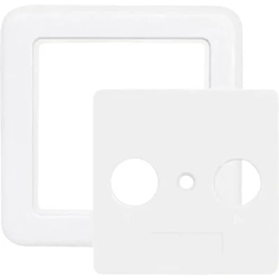 Image de Axing TZU 2 10 plaque murale cache pour prise BSD 4 xx et 21 blanc (2 parties, 75 x mm)