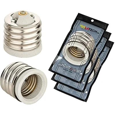 Image de ISOLATECH 3pcs E40 à E27 douille d&#039;adaptateur pour de lampe LED convertisseur lampes économie d&#039;énergie (max. 250V/2A) ampoules cuisine salle bains résistant la chaleur