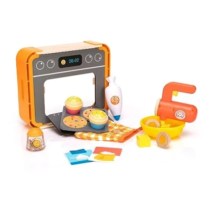 Image de Fat Brain Toys Mon Four à Cuisiner des pâtisseries délicieuses Pretendables Ensemble de Jeu d’Imitation avec Four, mixeur, Cupcakes, Biscuits Jouets pour Les Enfants 3 Ans et Plus