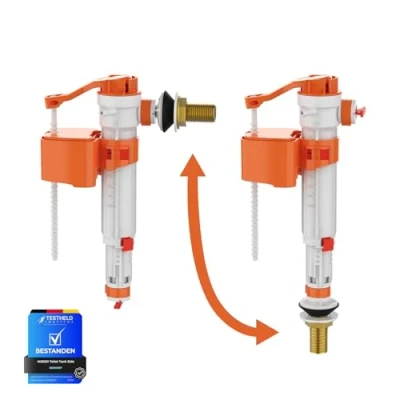 Image de Ibergrif M20521, Flotteur Chasse d&#039;eau WC Universelle Mecanisme WC, Entrée par le Bas/Côté, M12/17 (G3/8), Inclure Filtre