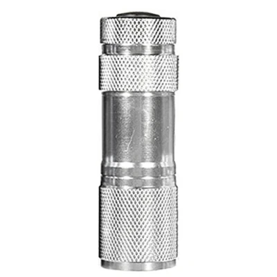 Image de Mini lampe de poche portable 9 LED ultraviolettes à lumière noire et détecteur d&#039;argent (argent)