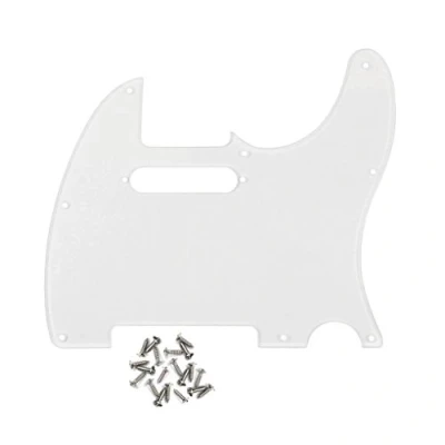 Image de IKN 8 trous 1 pli transparent TL Pickguard plaque de protection trou cou à bobine simple avec vis montage pour remplacement TE Standard US/mexicain