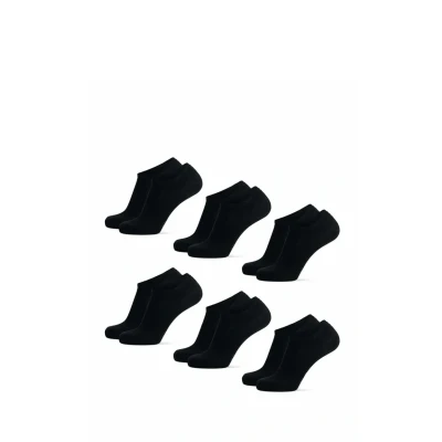 Image de DANISH ENDURANCE 6 Paires de Chaussettes Invisibles Basses en Coton, Patin Antidérapant, Femme Homme, Noir, 35 38