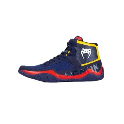 Image de Venum, Elite Chaussures de lutte, Homme, 36.5, Bleu/Jaune