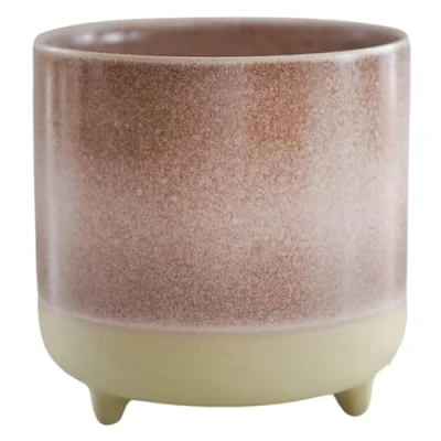 Image de Ivyline Pot de Fleurs en céramique, Rose Mat réactif, H 12 cm x P