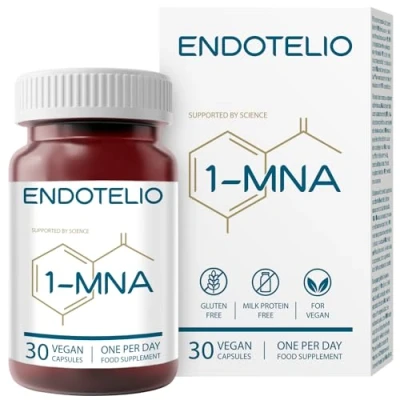 Image de Endotelio 1 MNA, Supplément Anti âge, Optimise le NAD+, Biohacking, Soutien à la Santé Cellulaire, Formulé Scientifiquement avec une Biodisponibilité Améliorée, 30 Capsules