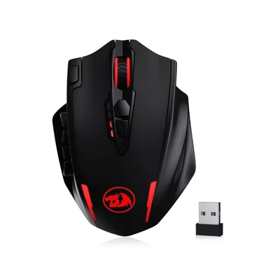 Image de Redragon M913 Impact Elite Souris de Jeu sans Fil RVB 16 000 DPI Filaire/sans avec Boutons programmables, Batterie 45 Heures et capteur Optique Professionnel, 12 latéraux, Blanc
