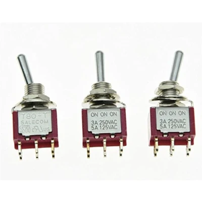 Image de salecom 3 x 6 broches DPDT Position On/On/On Mini interrupteur à bascule pour guitare voiture/bateau Interrupteurs