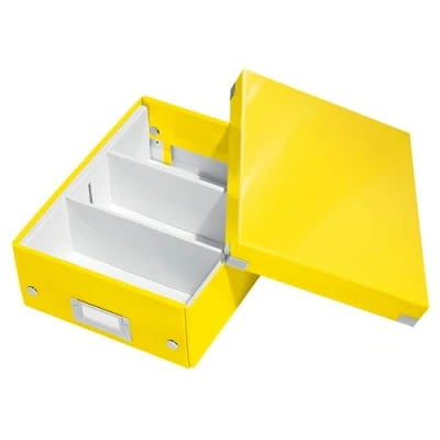 Image de Leitz Boîte à Compartiments, Click &amp; Store, 60570016 Petit, Jaune