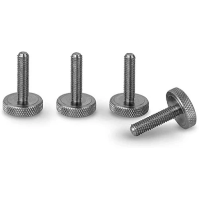 Image de Precisiongeek Moleté Pouce vis acier inoxydable M6 x 19mm Lot de 4