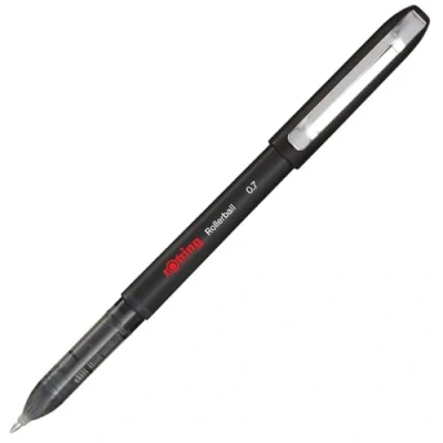 Image de rOtring Stylo roller ,Pointe fine (0,7 mm) pour une écriture fluide ,Encre noire ,12 unités