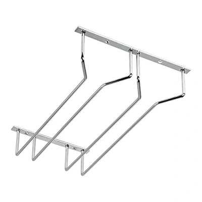 Image de Porte verre pour 2 rangées de verres 235 x 355 70 mm Chrome poli Support à vin Champagne Bière par SOTECH