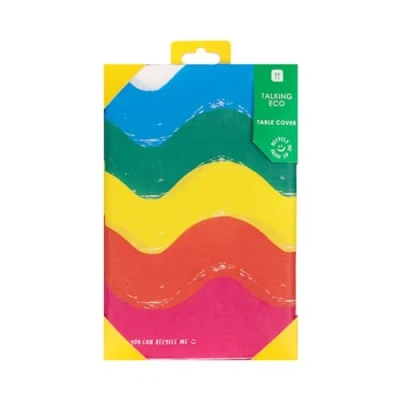Image de Talking Tables papel arcoíris para suministros infantil, orgullo, fiesta temática de los años 60 Mantel Desechable, Ecológico, Vajilla Reciclable Rectangulares 180cm x 120cm, arc en ciel