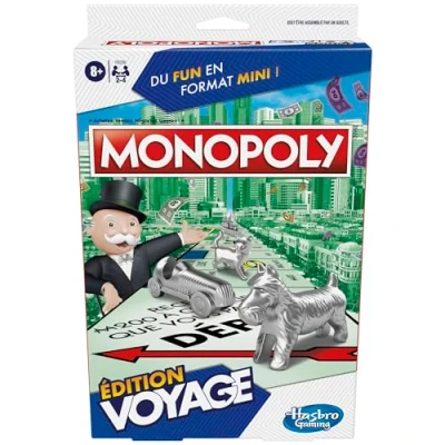 Image de Monopoly édition Voyage, Jeu Portable pour 2 à 4 Joueurs, de Voyage Enfants partir 8 Ans