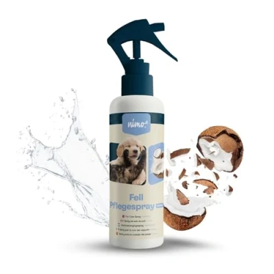 Image de nimo® Spray d&#039;entretien pour pelage à la noix de coco chiens, chats et animaux domestiques avec brillant soigné Facile démêler, toilettage