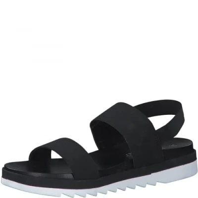 Image de MARCO TOZZI Femme 2 28413 38 Sandale Plate, Noir, 37 EU