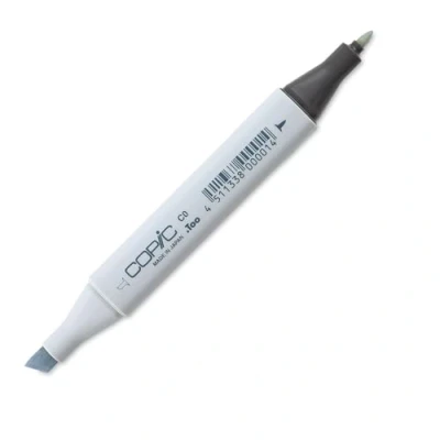 Image de COPIC Classic C 0, Cool Gray No. Twin Marker avec Une Pointe Moyenne et Fine