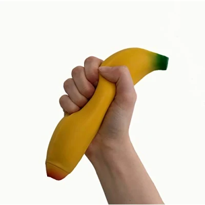 Image de Banane spongieuse super extensible, jouet anti stress et à presser pour enfants adultes souffrant d&#039;autisme, d&#039;anxiété, TDAH, SPD, besoins spéciaux, thérapie sensorielle de la main, idéal