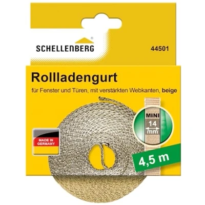 Image de Schellenberg 44501 Sangle pour volet roulant, 14 mm, 4,5 m, Beige