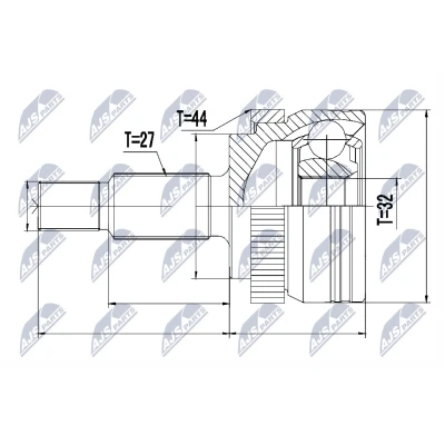 Image de Jeu de joints, arbre transmission NTY NPZ RE 047