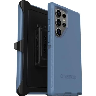 Image de OtterBox Defender Coque pour Samsung Galaxy S24 Ultra , Antichoc, Anti chute, robuste, de Protection, Supporte 5x plus chutes que la norme militaire, Bleu