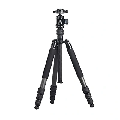 Image de SIRUI MT 2204+MT 20 trépied de Voyage Professionnel en Fibre Carbone avec tête à Boule pour appareils Photo, Monopode, Colonne Centrale, Max. 1550mm, Charge 15KG