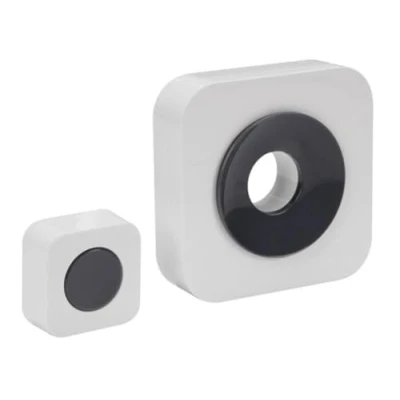 Image de Perel Sonnette sans fil, avec 1 x récepteur / bouton poussoir à piles, pour une utilisation en intérieur, 36 mélodies, volume réglable, portée de 300 mètres
