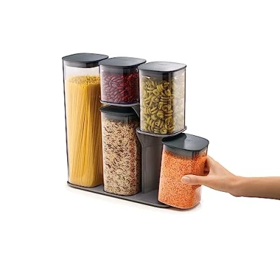 Image de Joseph Carousel with Storage Jars Podium Grey 5 Piece