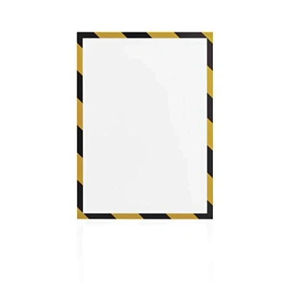 Image de magnetoplan 1131342 Magnetofix Safety Cadre aimanté Lot de 5. SIGNAL Jaune/Noir A3