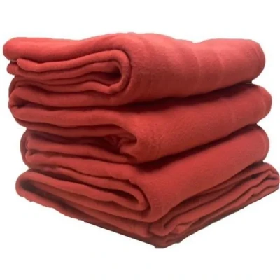 Image de LNT France Couverture Polaire XXL pour Lit et Canapé, 240 x 260 cm, 100% Polyester 350 g/m² traité Non feu Ultra Chaude, Douce (Terracotta)