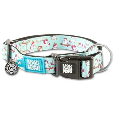 Image de Max &amp; Molly Collier pour Chien et Chiot avec Boucle d&#039;alimentation, Style Amusant Chiens Chiots de Petite, Moyenne Grande Taille, imperméable, Confortable, réglable, Code QR Gotcha