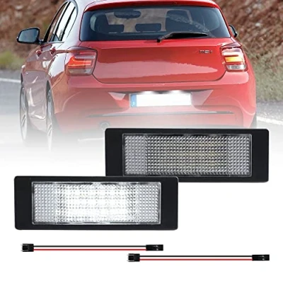 Image de NSLUMO LED numéro feux de plaque d&#039;immatriculation pour B/M/W E81 E87 E63 E64 E89 Z4 F20 F21 2X lampe stationnement voiture