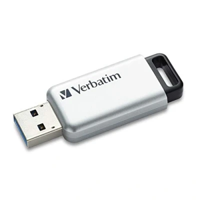 Image de VERBATIM clé USB Store &#039;n&#039; Go Secure Pro I 3.2 Gen 1 64 avec protection par mot de passe 3 cryptage stockage externe pour ordinateur portable... argent