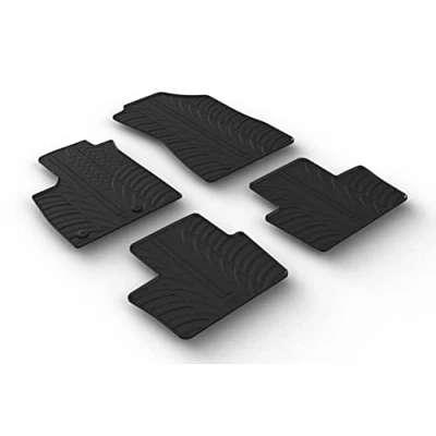 Image de Gledring 0019 Ensemble de tapis sol Caoutchouc avant et arrière 4 noir