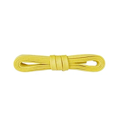 Image de Kaps Lacets Colorés pour Chaussures, Plats et Cirés, 100% Coton de Qualité, 5 mm Large, Fabriqués en Europe (120 cm 47 pouce 6 8 paires d&#039;œillets / 16 Jaune)