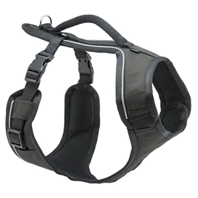 Image de PetSafe Harnais pour Chien EasySport avec Poignée de Contrôle, Réfléchissant, Ajustable Confortable, Rembourré Noir, S