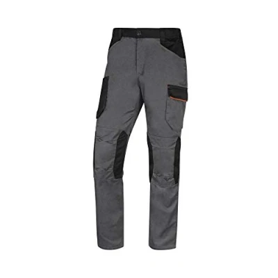 Image de DELTAPLUS X Pantalon d&#039;utilité de Travail, Gris/Orange, M Hommes