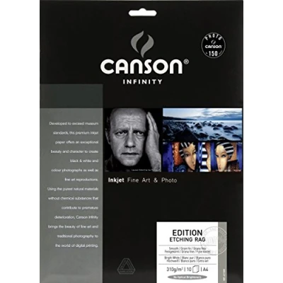 Image de CANSON Infinity Edition Etching Rag Pochette 10 feuilles de papier photo édition d&#039;art A4 310g/m² Blanc pur